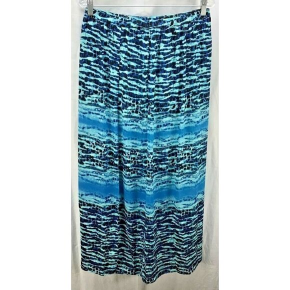 AMBAR Skirt Medium Blue Abstract Shift Women New - Picture 3 of 5